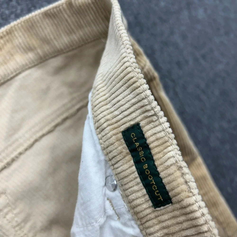 Ralph Lauren LRL‎ Jeans Womens 12 Khaki Classic Bootcut Corduroy Beige